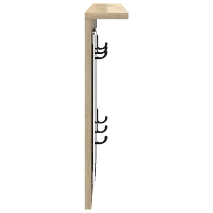 Wall-Mounted Coat Rack with Shelf Sonoma oak 85 x 10 x 45 cm