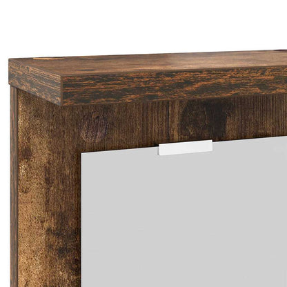 Wall-Mounted Coat Rack with Shelf Smoked oak 85 x 10 x 45 cm