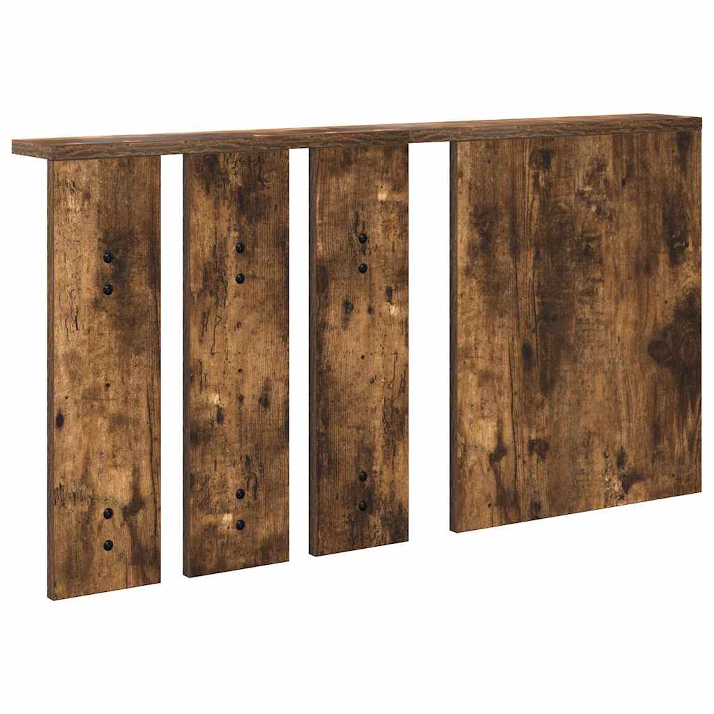 Wall-Mounted Coat Rack with Shelf Smoked oak 85 x 10 x 45 cm