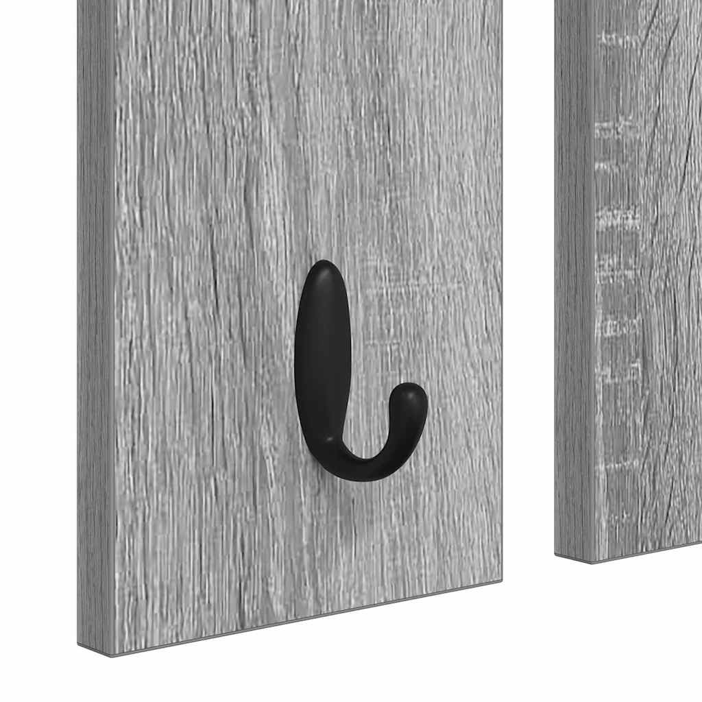 Wall-Mounted Coat Rack with Shelf Grey sonoma 85 x 10 x 45 cm