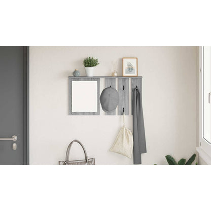 Wall-Mounted Coat Rack with Shelf Grey sonoma 85 x 10 x 45 cm