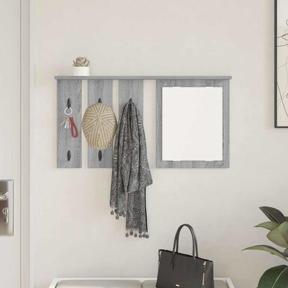 Wall-Mounted Coat Rack with Shelf Grey sonoma 85 x 10 x 45 cm