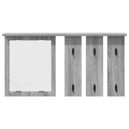 Wall-Mounted Coat Rack with Shelf Grey sonoma 85 x 10 x 45 cm
