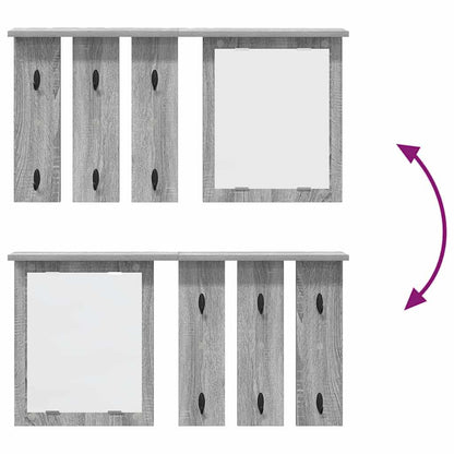 Wall-Mounted Coat Rack with Shelf Grey sonoma 85 x 10 x 45 cm
