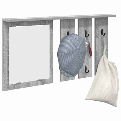 Wall-Mounted Coat Rack with Shelf Grey sonoma 85 x 10 x 45 cm