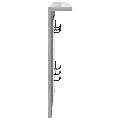 Wall-Mounted Coat Rack with Shelf Grey sonoma 85 x 10 x 45 cm