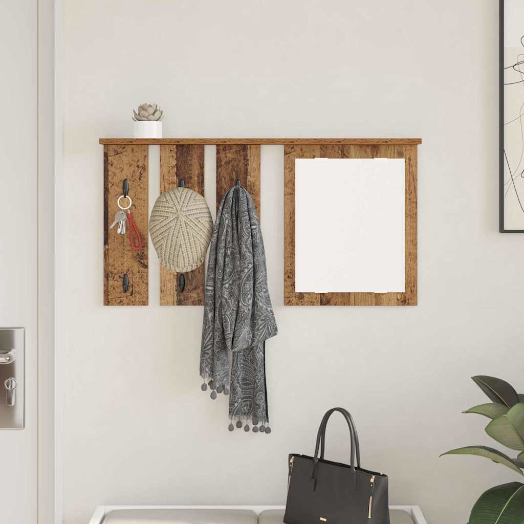 Wall-Mounted Coat Rack Old wood 85 x 10 x 45 cm Engineered wood