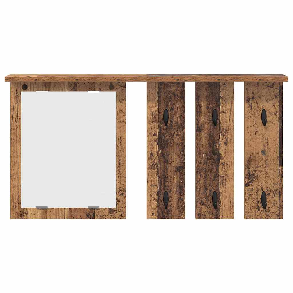 Wall-Mounted Coat Rack Old wood 85 x 10 x 45 cm Engineered wood