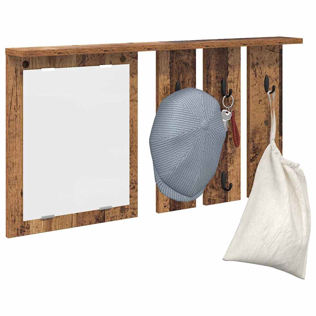 Wall-Mounted Coat Rack Old wood 85 x 10 x 45 cm Engineered wood