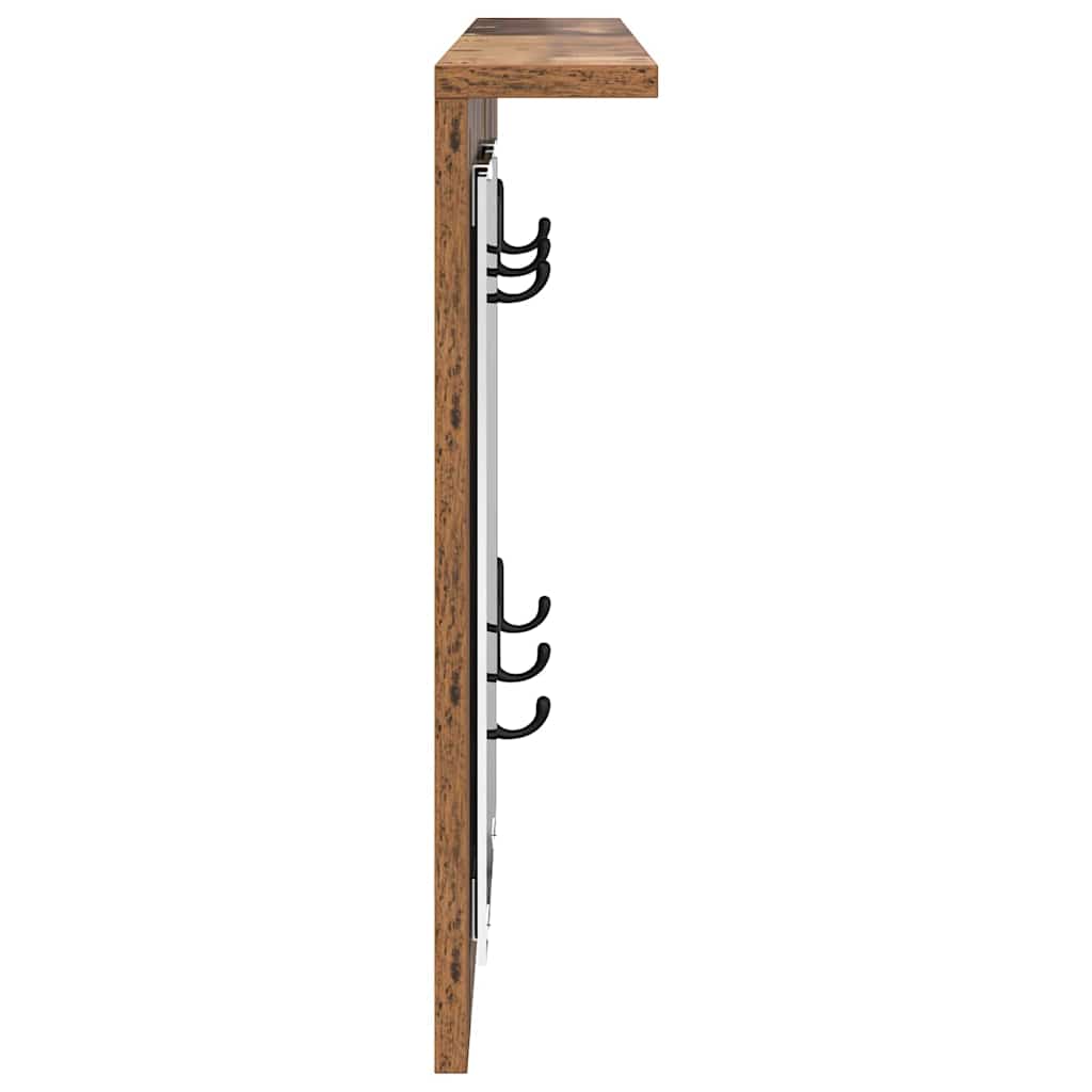 Wall-Mounted Coat Rack Old wood 85 x 10 x 45 cm Engineered wood
