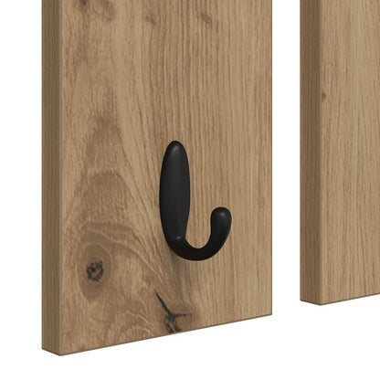 Wall-Mounted Coat Rack with Shelf Artisan oak 85 x 10 x 45 cm