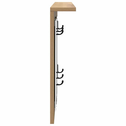 Wall-Mounted Coat Rack with Shelf Artisan oak 85 x 10 x 45 cm