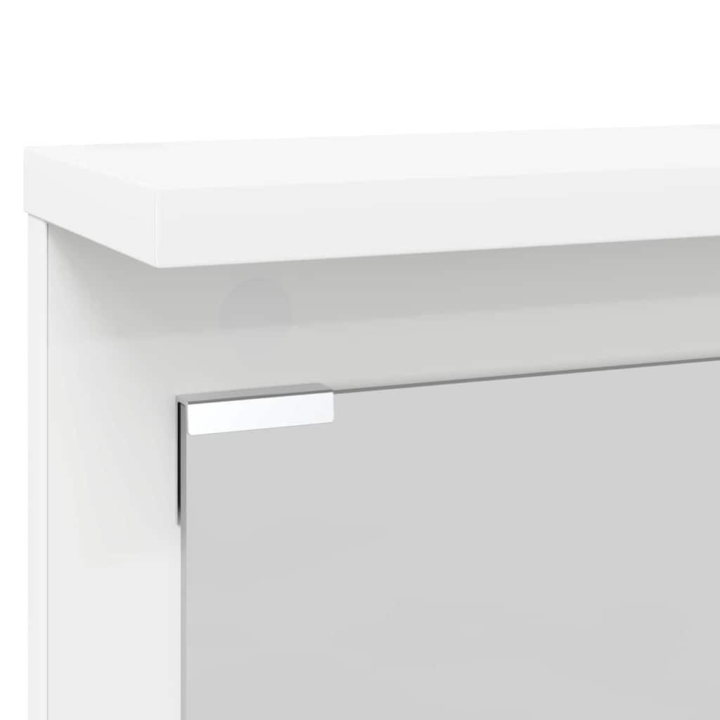 Wall-Mounted Coat Rack White 84 x 10 x 80 cm Engineered wood
