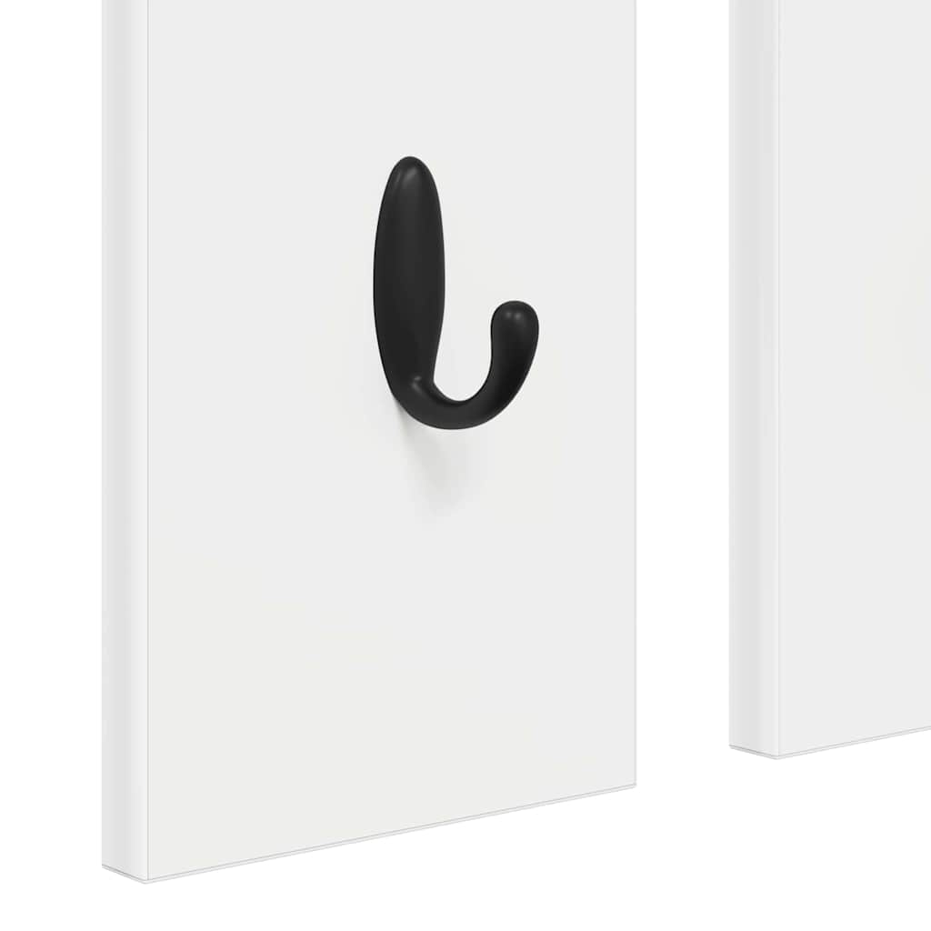 Wall-Mounted Coat Rack White 84 x 10 x 80 cm Engineered wood