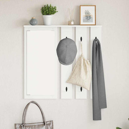Wall-Mounted Coat Rack White 84 x 10 x 80 cm Engineered wood