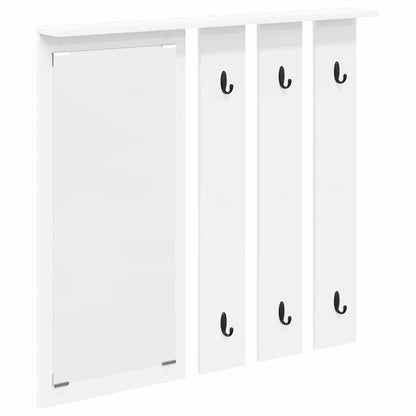 Wall-Mounted Coat Rack White 84 x 10 x 80 cm Engineered wood