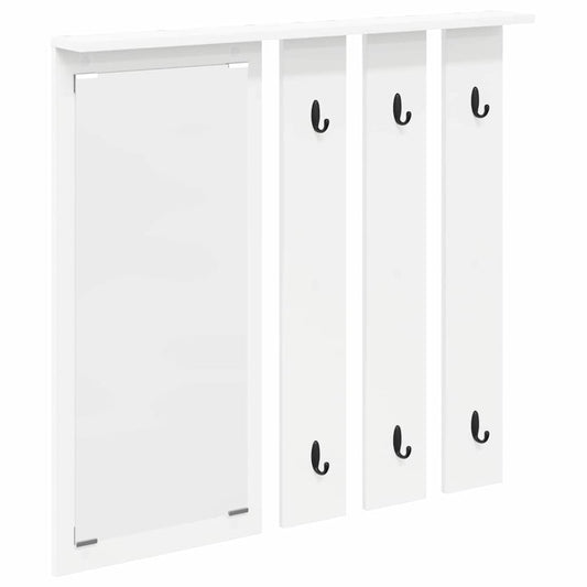 Wall-Mounted Coat Rack White 84 x 10 x 80 cm Engineered wood