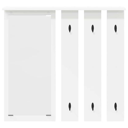 Wall-Mounted Coat Rack White 84 x 10 x 80 cm Engineered wood