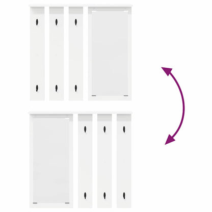 Wall-Mounted Coat Rack White 84 x 10 x 80 cm Engineered wood