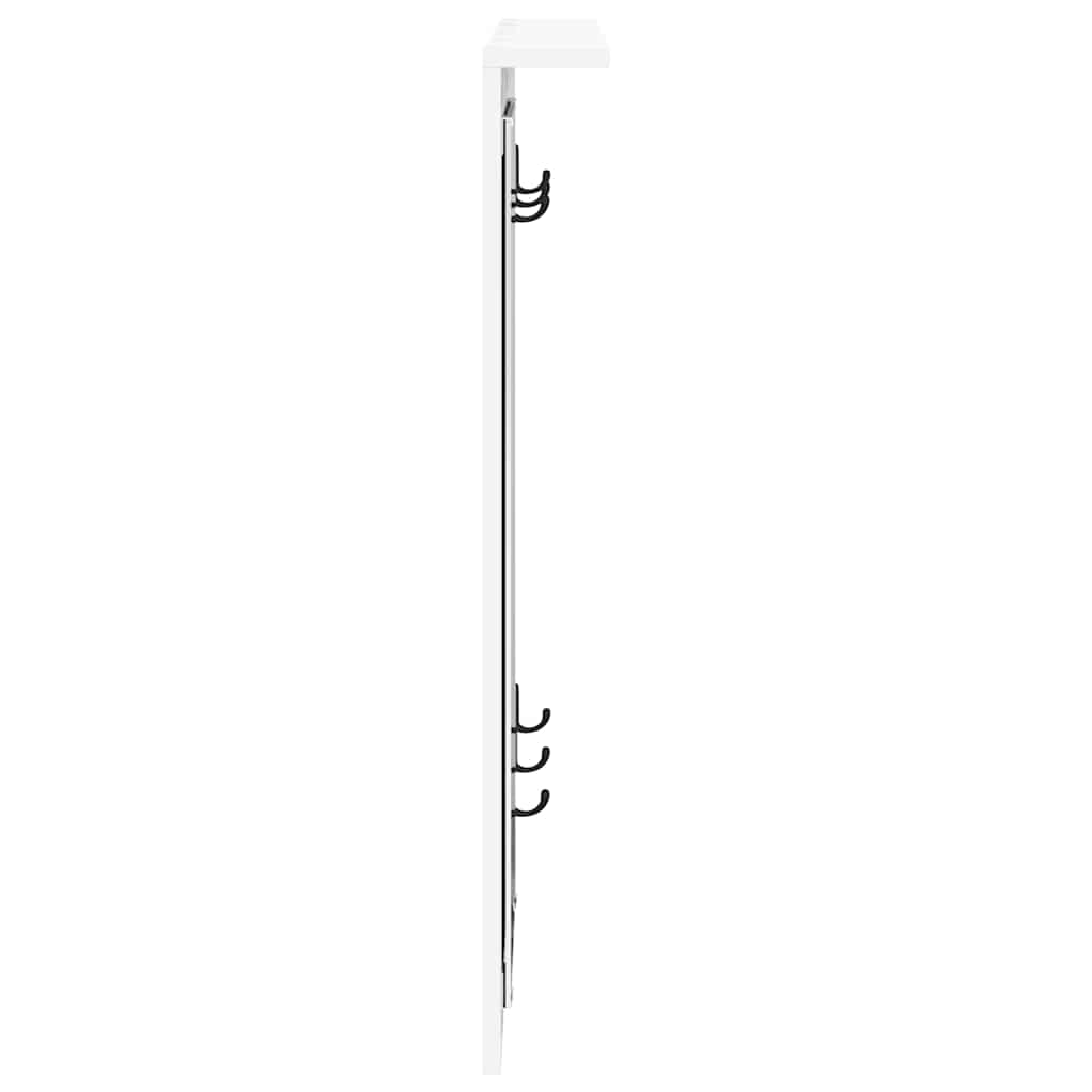 Wall-Mounted Coat Rack White 84 x 10 x 80 cm Engineered wood