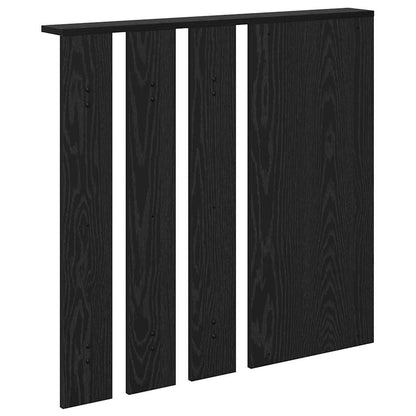 Wall-Mounted Coat Rack with Shelf Black oak 84 x 10 x 80 cm