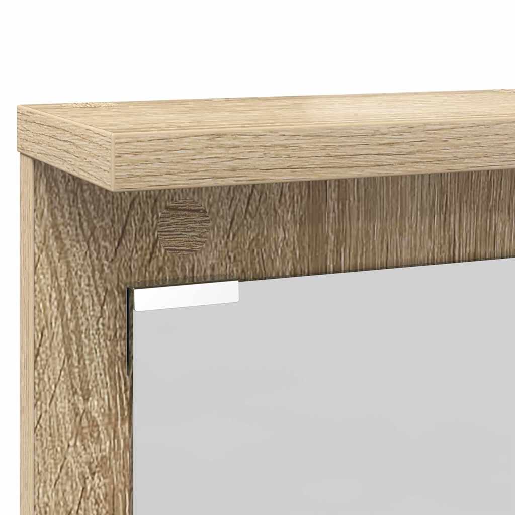Wall-Mounted Coat Rack with Shelf Sonoma oak 84 x 10 x 80 cm