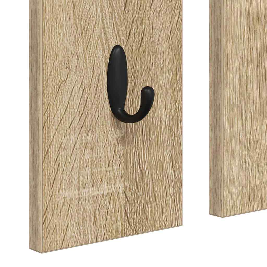 Wall-Mounted Coat Rack with Shelf Sonoma oak 84 x 10 x 80 cm