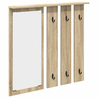 Wall-Mounted Coat Rack with Shelf Sonoma oak 84 x 10 x 80 cm