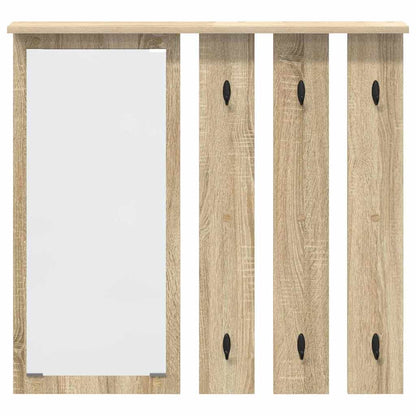 Wall-Mounted Coat Rack with Shelf Sonoma oak 84 x 10 x 80 cm