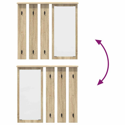 Wall-Mounted Coat Rack with Shelf Sonoma oak 84 x 10 x 80 cm