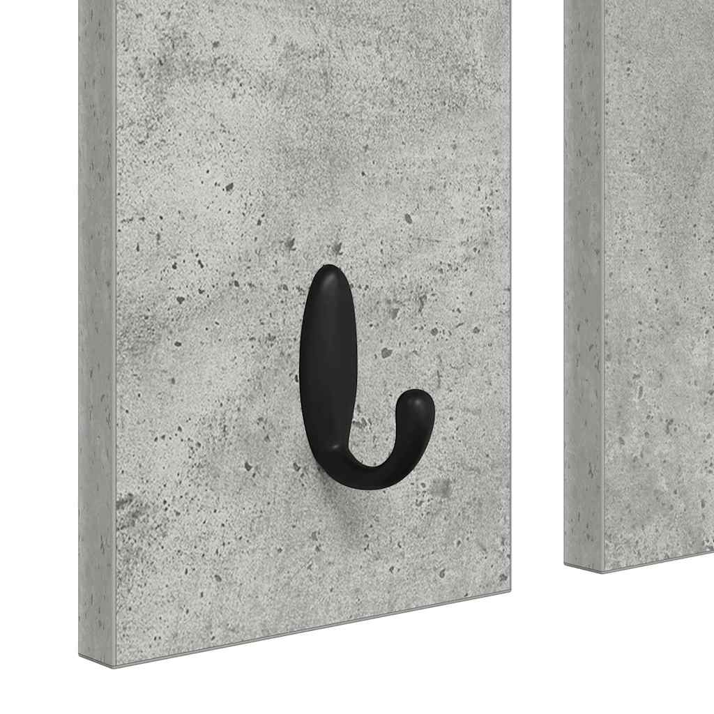 Wall-Mounted Coat Rack with Shelf Concrete grey 84 x 10 x 80 cm