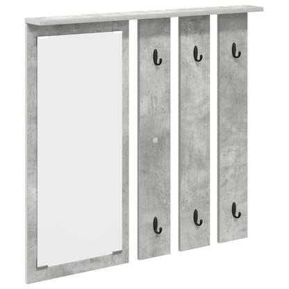 Wall-Mounted Coat Rack with Shelf Concrete grey 84 x 10 x 80 cm