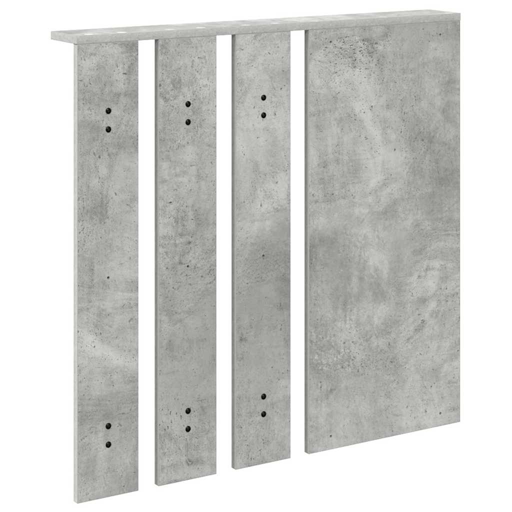 Wall-Mounted Coat Rack with Shelf Concrete grey 84 x 10 x 80 cm