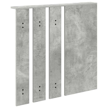 Wall-Mounted Coat Rack with Shelf Concrete grey 84 x 10 x 80 cm