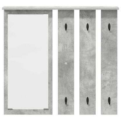 Wall-Mounted Coat Rack with Shelf Concrete grey 84 x 10 x 80 cm