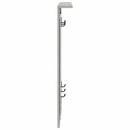 Wall-Mounted Coat Rack with Shelf Concrete grey 84 x 10 x 80 cm