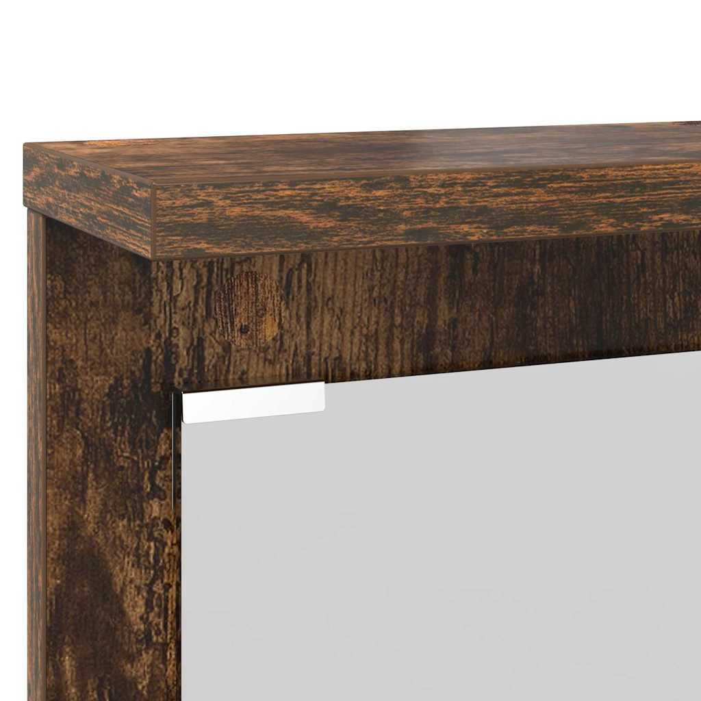 Wall-Mounted Coat Rack with Shelf Smoked oak 84 x 10 x 80 cm