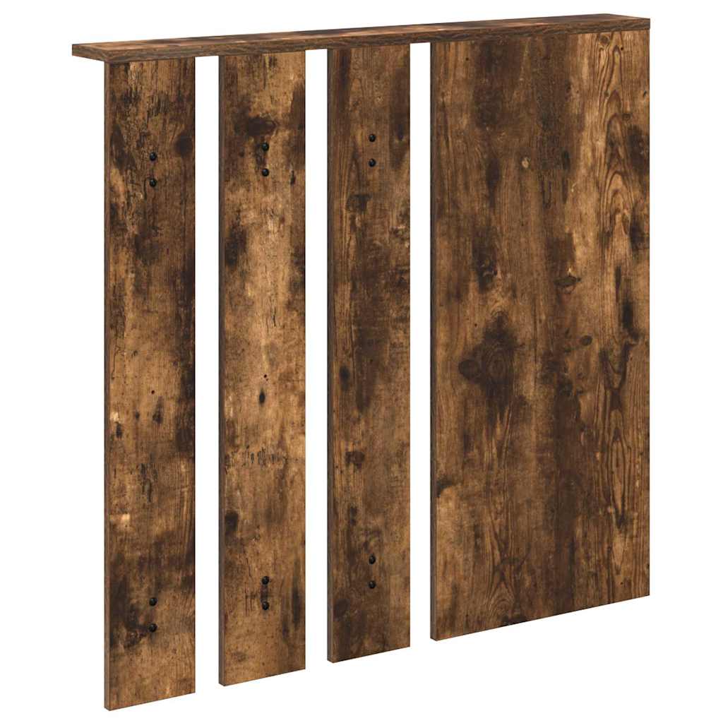 Wall-Mounted Coat Rack with Shelf Smoked oak 84 x 10 x 80 cm