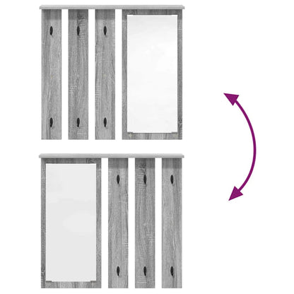 Wall-Mounted Coat Rack Wall-Mounted Grey sonoma 84 x 10 x 80 cm