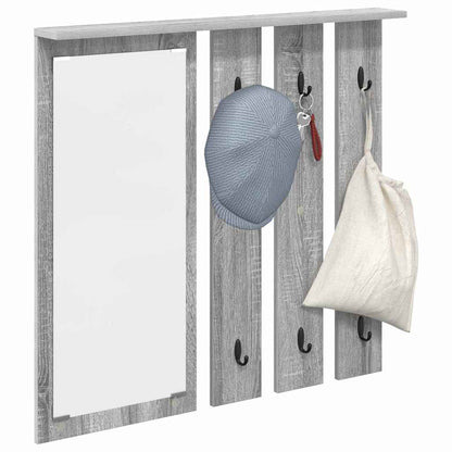 Wall-Mounted Coat Rack with Shelf Grey sonoma 84 x 10 x 80 cm