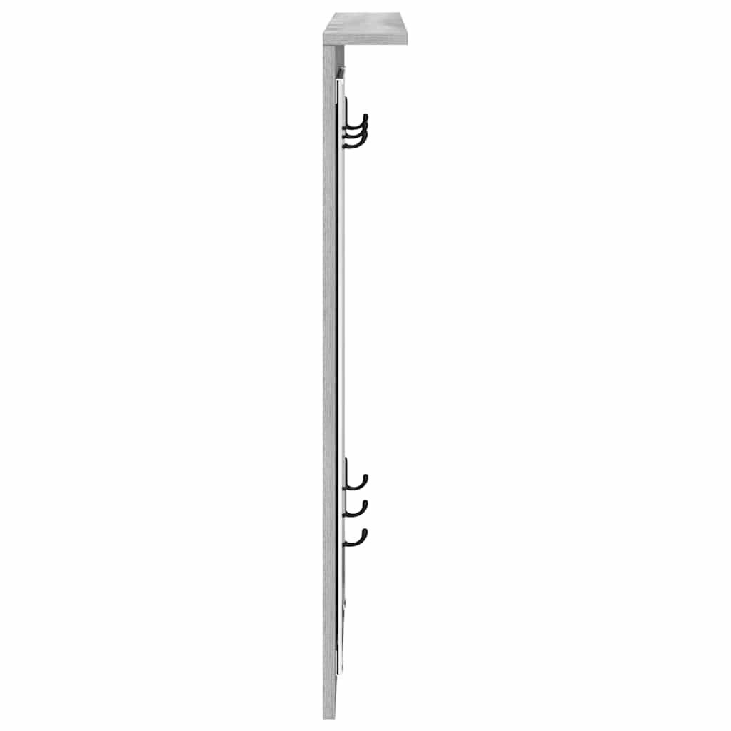 Wall-Mounted Coat Rack Wall-Mounted Grey sonoma 84 x 10 x 80 cm