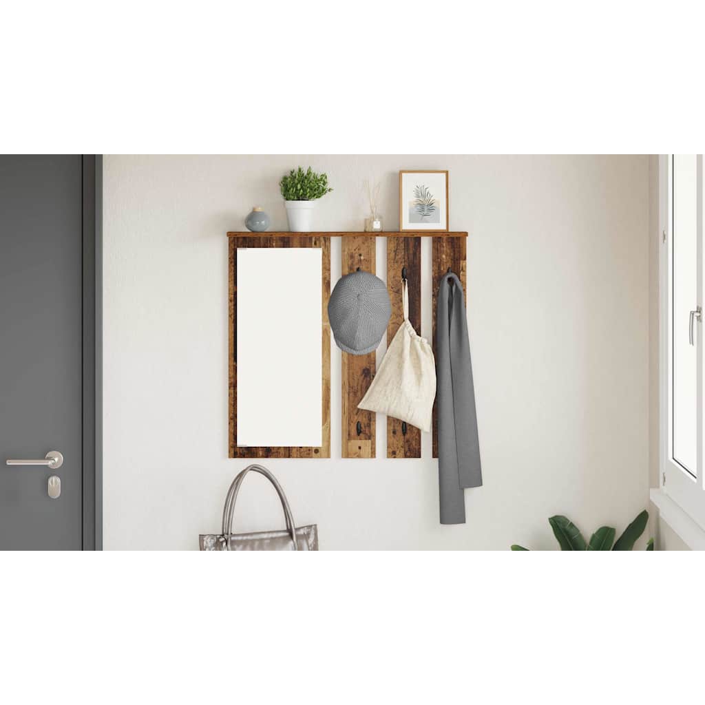 Wall-Mounted Coat Rack Old wood 84 x 10 x 80 cm Engineered wood