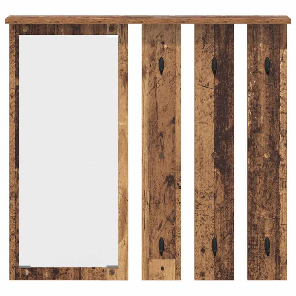 Wall-Mounted Coat Rack Old wood 84 x 10 x 80 cm Engineered wood