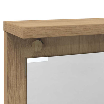 Wall-Mounted Coat Rack with Shelf Artisan oak 84 x 10 x 80 cm