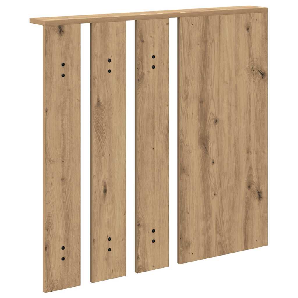 Wall-Mounted Coat Rack with Shelf Artisan oak 84 x 10 x 80 cm
