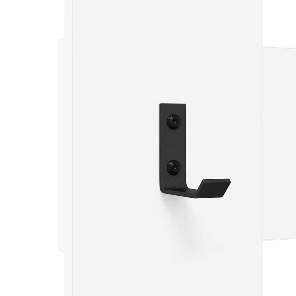 Wall-Mounted Coat Rack Wall-Mounted White 65 x 3 x 100 cm