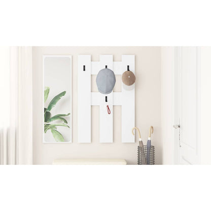 Wall-Mounted Coat Rack White 65 x 3 x 100 cm Engineered wood