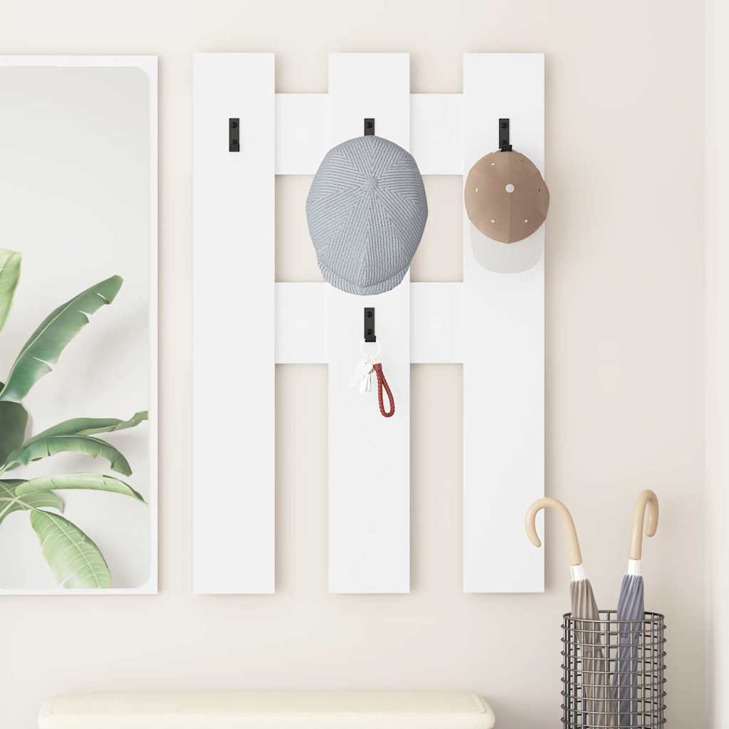 Wall-Mounted Coat Rack Wall-Mounted White 65 x 3 x 100 cm