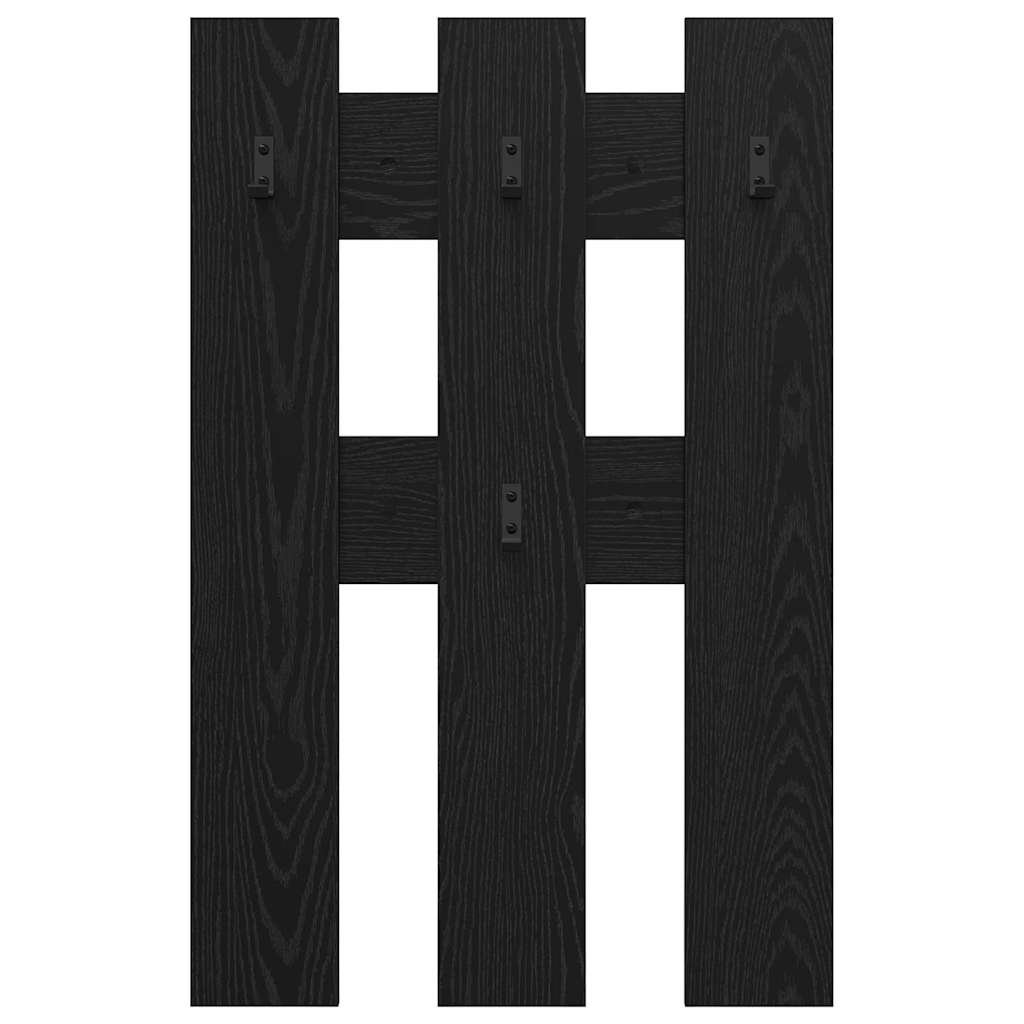 Wall-Mounted Coat Rack Wall-Mounted Black Oak 65 x 3 x 100 cm