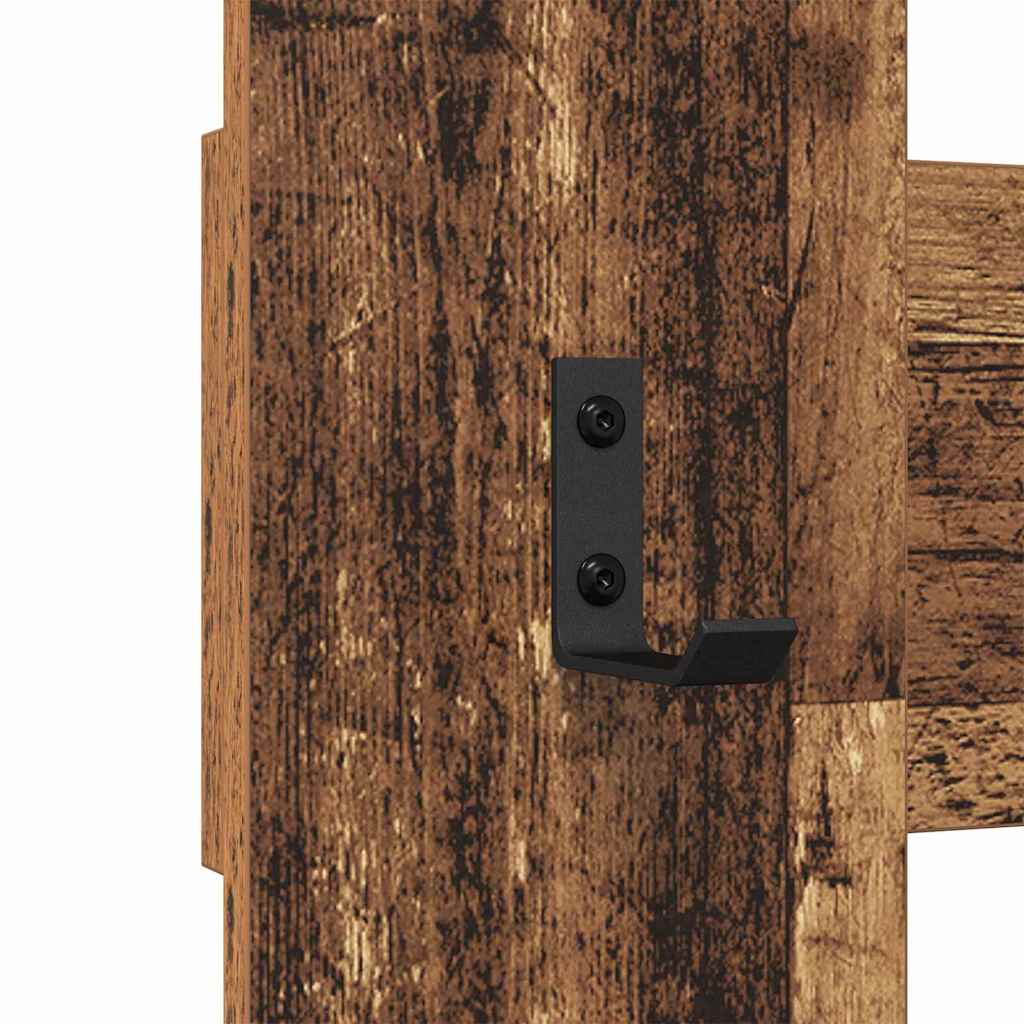 Wall-Mounted Coat Rack Old Wood 65 x 3 x 100 cm Engineered wood